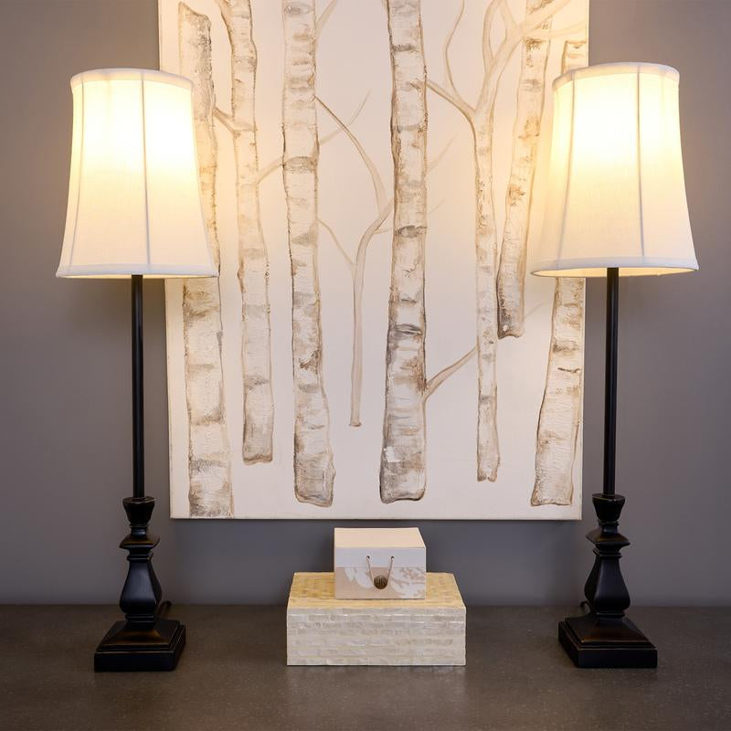 Set of 2 28" Buffet Lamps with Shades by Valerie