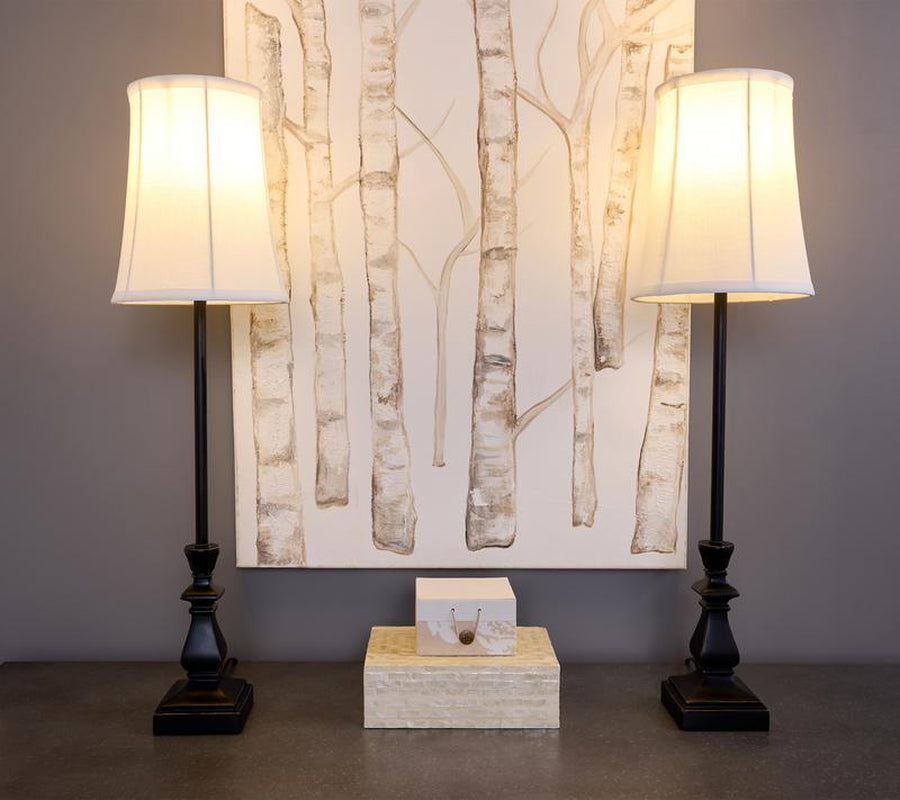 Set of 2 28" Buffet Lamps with Shades by Valerie