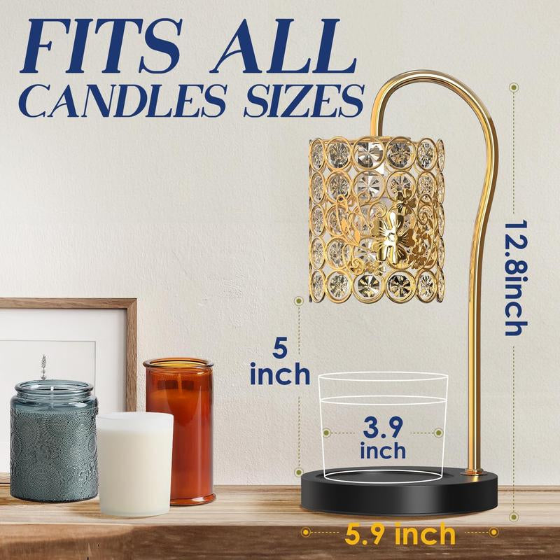 Timewise Electric Candle Warmer Lamp: Illuminate Your Space with Style. Perfect for Bedroom Ambiance and Home Decor. Ideal Gifts for Women. Dimmable Wax Melts Warmer for Scented Wax (Includes 2 X GU10 Bulbs) Decoration Items Jar