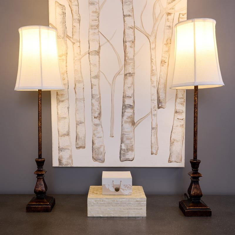Set of 2 28" Buffet Lamps with Shades by Valerie