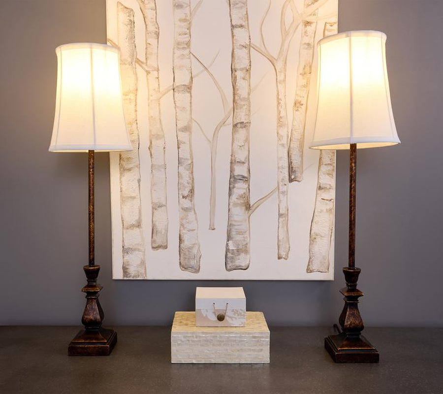 Set of 2 28" Buffet Lamps with Shades by Valerie
