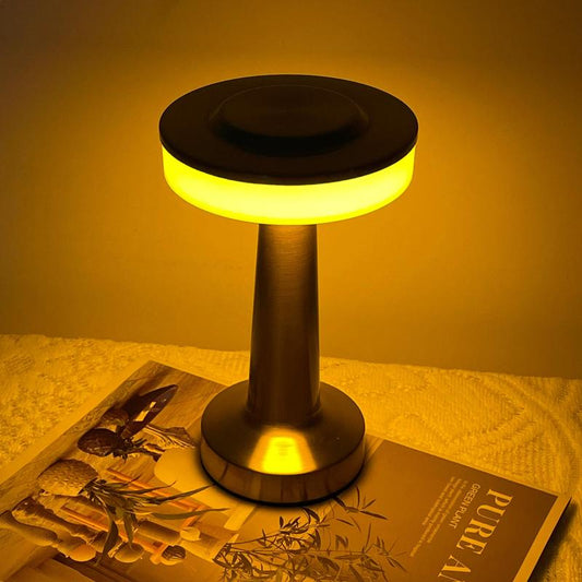 Portable LED Table Lamp with Touch Sensor, 3-Levels Brightness, Rechargeable Battery up to 48 Hours Usage, Night Light for Kids Nursery, Nightstand Lamp, Bedside Lamp (Gold)