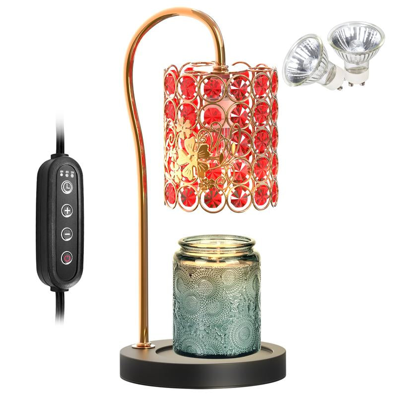 Timewise Electric Candle Warmer Lamp: Illuminate Your Space with Style. Perfect for Bedroom Ambiance and Home Decor. Ideal Gifts for Women. Dimmable Wax Melts Warmer for Scented Wax (Includes 2 X GU10 Bulbs) Decoration Items Jar