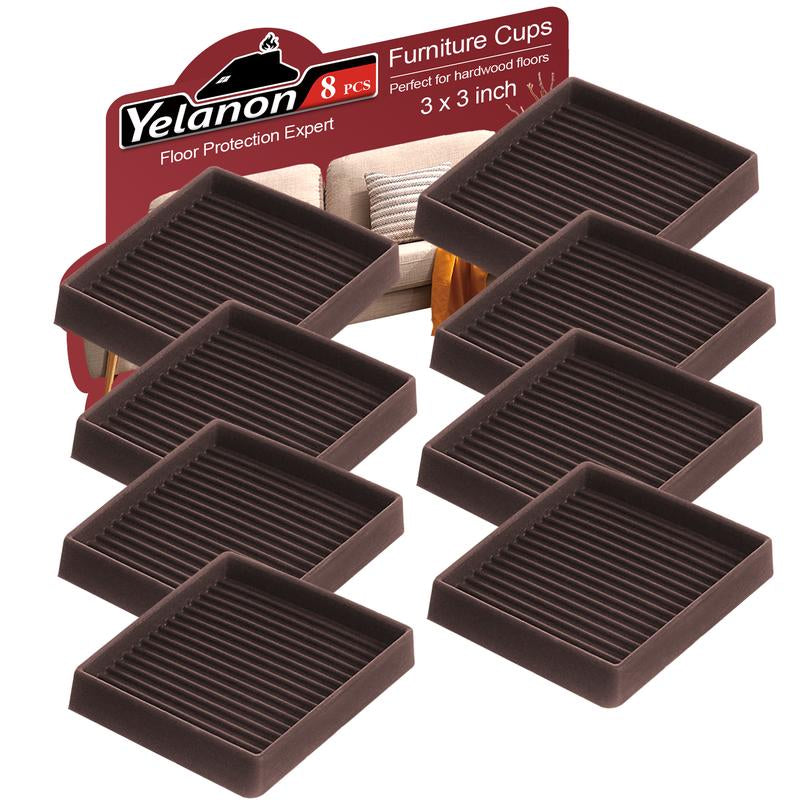 Yelanon - Furniture Caster Cups , Non Slip Furniture Pads Hardwoods Floors Tableware