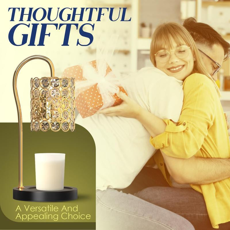 Timewise Electric Candle Warmer Lamp: Illuminate Your Space with Style. Perfect for Bedroom Ambiance and Home Decor. Ideal Gifts for Women. Dimmable Wax Melts Warmer for Scented Wax (Includes 2 X GU10 Bulbs) Decoration Items Jar