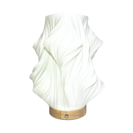Casa Kiki White Novelty Nightstand Lamp | Artistic Style | Bringing Unique Dramatic Style to Bedrooms, Nurseries, Living Spaces, and Offices | 3 Light Modes